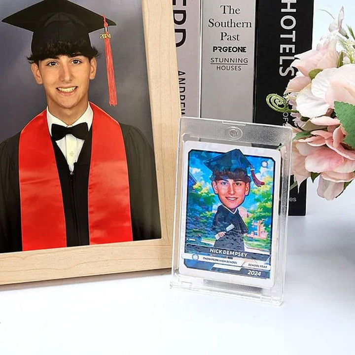 Personalized Encouraging American Cartoon Graduation Card