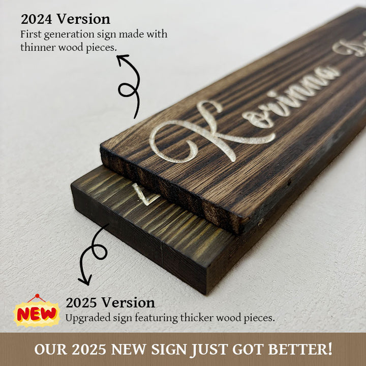 Custom Name Slat (Add On For Existing Sign) | 2025 Version Engraved Design