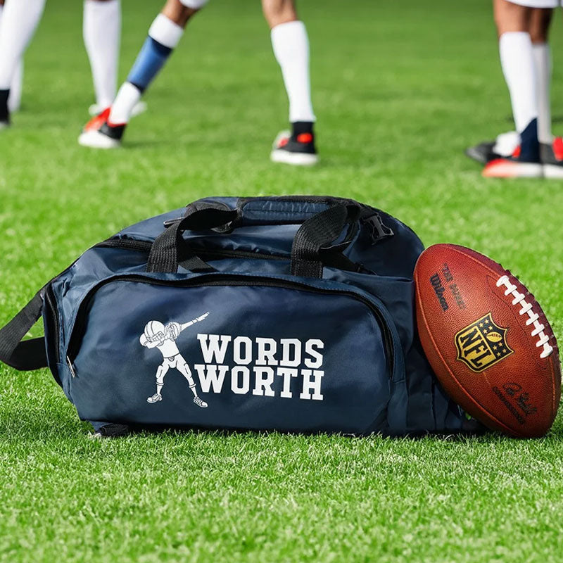 Personalized Name Football Duffle Bag Canvasgiftco