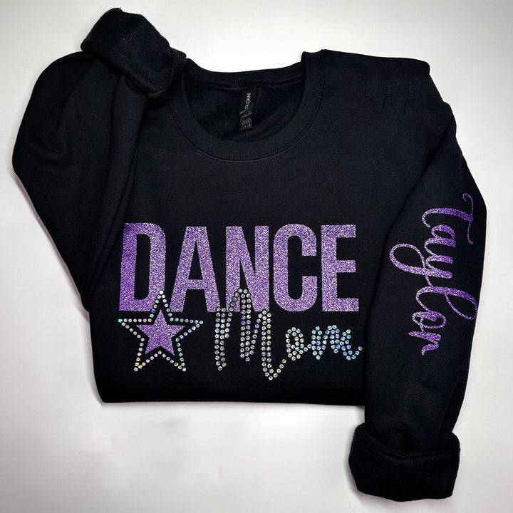 Custom Dance Mom Sweatshirt with Bling Faux Rhinestones