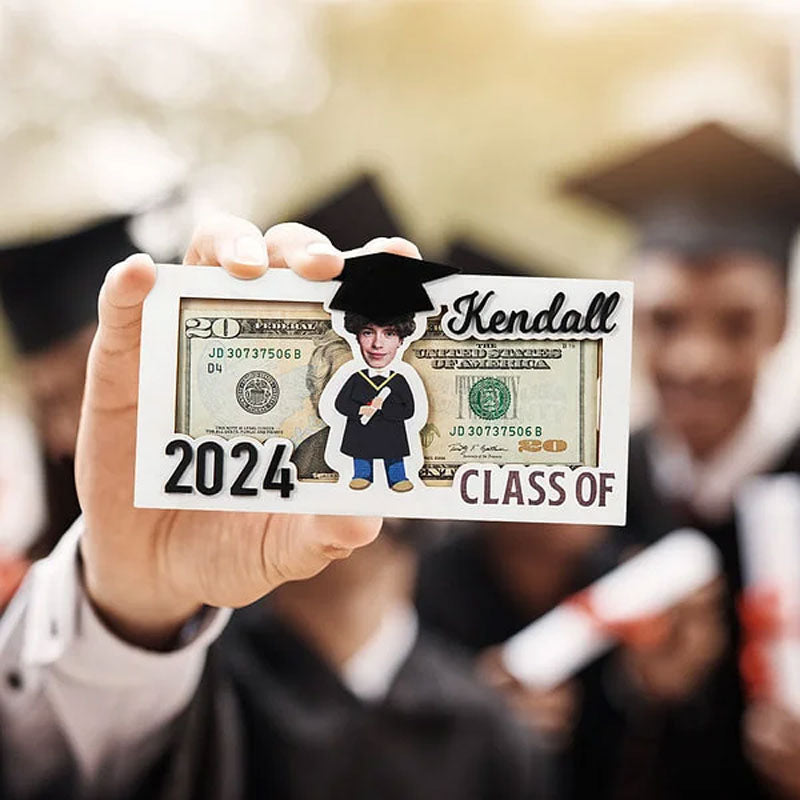 Personalized Graduation Cap Photo Money Holder